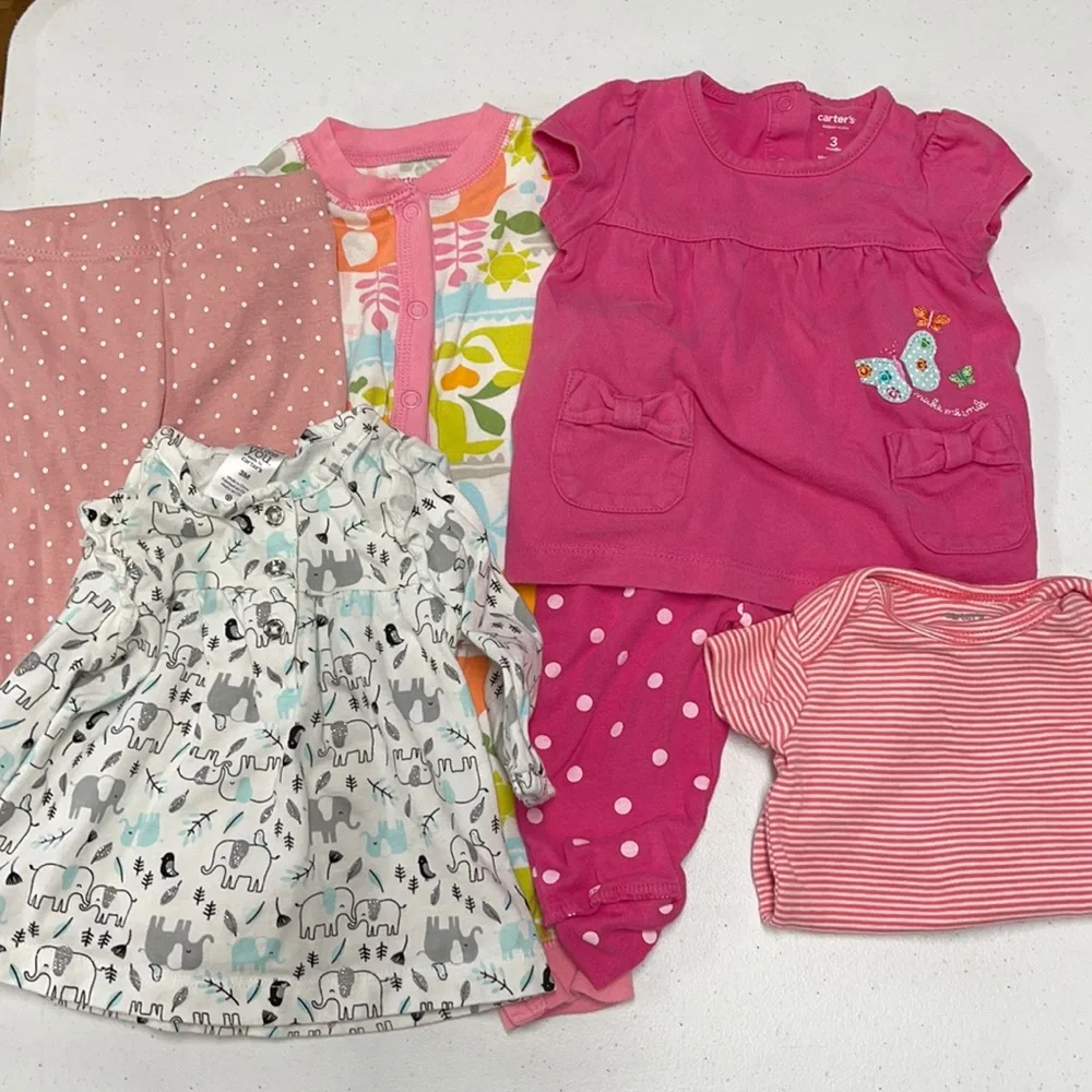 Bundle of 6 Carter’s Infant Girls Clothing
